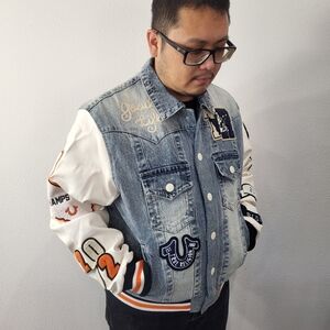 True Religion Quilted Denim Jacket